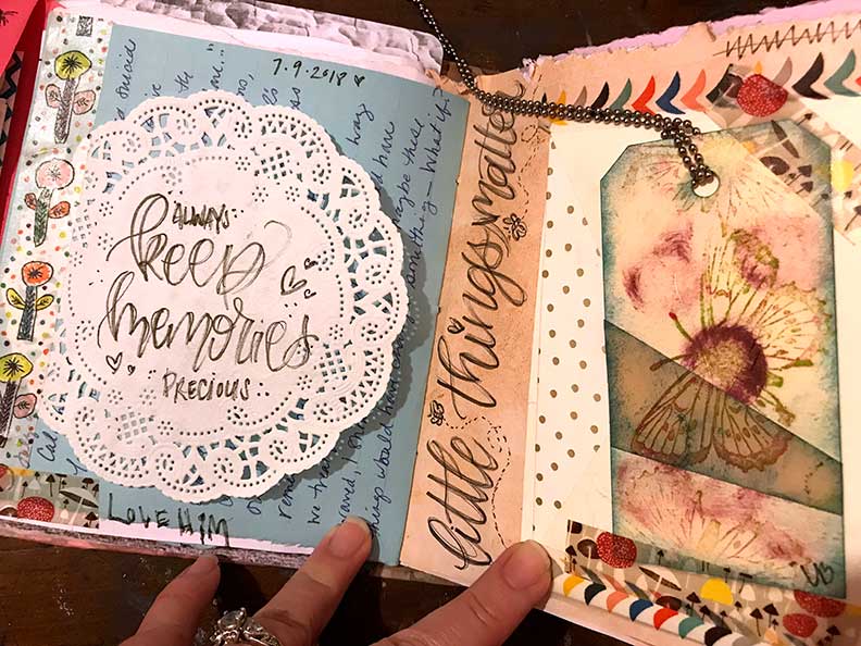 Junk journaling about the importance of little things and sharing joy.